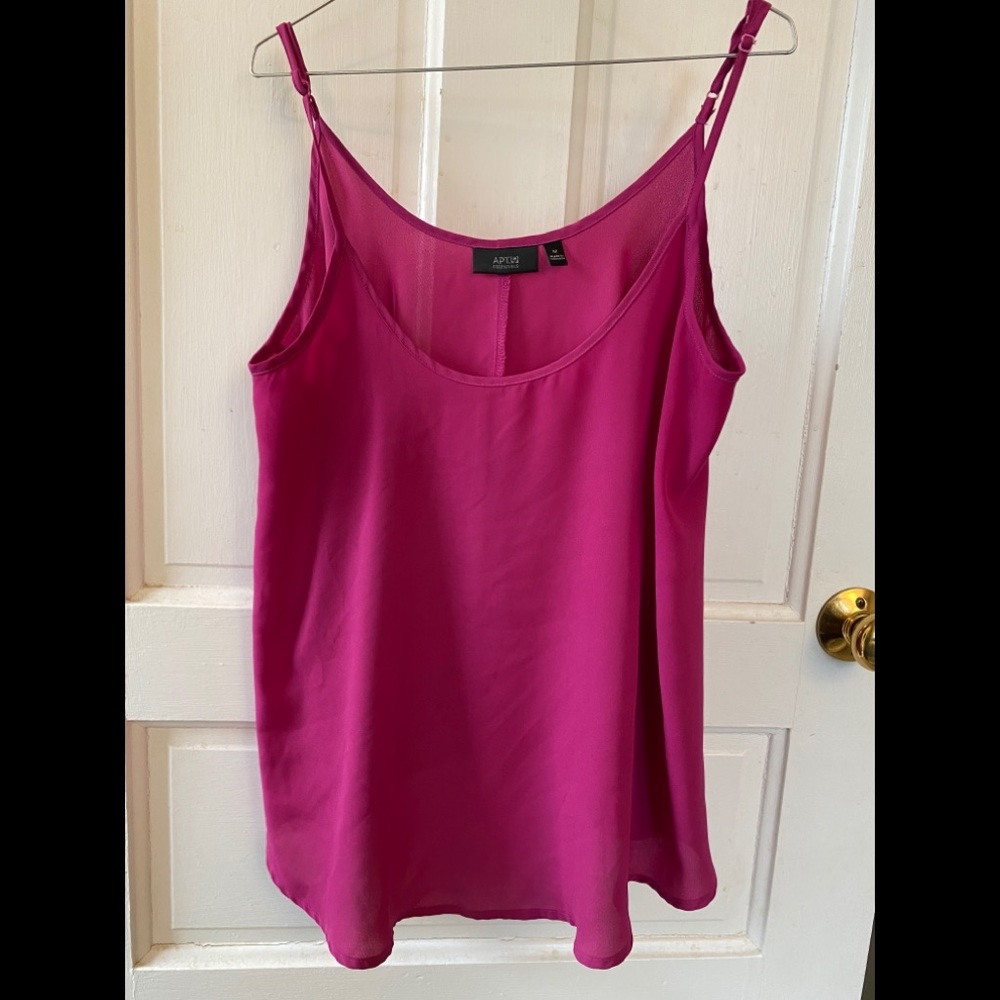 Pink Flowy Cami with Adjustable Straps - Picture 2 of 6